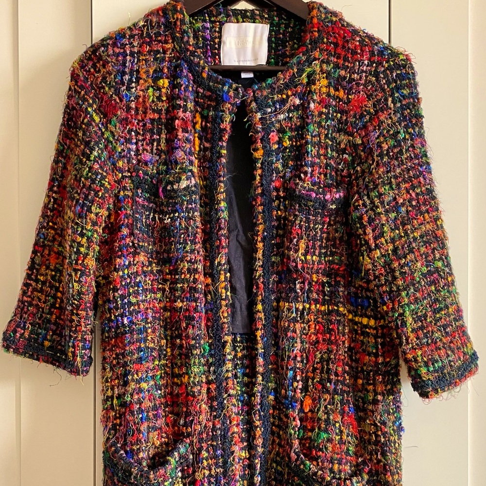 ANTHROPOLOGIE  ett:wa Tweed Berwyn Jacket  (size S) Made in India